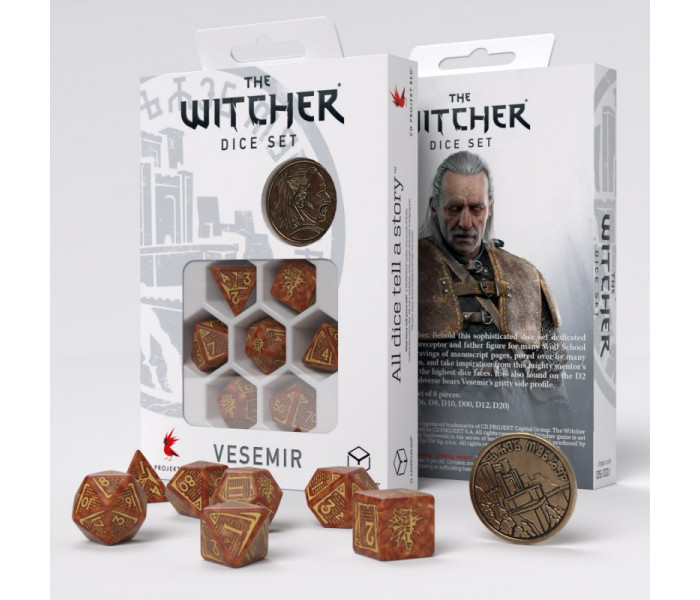 Кубики RPG The Witcher Dice Set. Vesemir - The Wise Witcher. Q WORKSHOP (SWVE03)