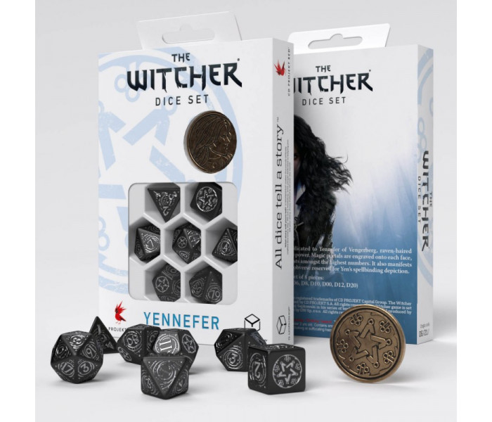 Кубики RPG The Witcher Dice Set. Yennefer - The Obsidian Star. Q WORKSHOP (SWYE02)