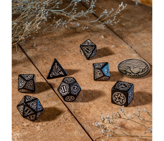 Кубики RPG The Witcher Dice Set. Yennefer - The Obsidian Star. Q WORKSHOP (SWYE02)