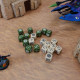 Набір кубиків Crosshairs Compact D6: Beige&Olive (20 шт). Q WORKSHOP (STCA03)