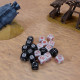 Набор кубиков Crosshairs Compact D6: Black&Pearl (20 шт). Q WORKSHOP (STCA05)