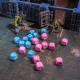 Набор кубиков Crosshairs Compact D6: Blue&Pink (20 шт). Q WORKSHOP (STCA02)