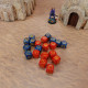 Набор кубиков Crosshairs Compact D6: Cobalt&Red (20 шт). Q WORKSHOP (STCA01)