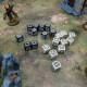 Набор кубиков Fortress Compact D6: Black&Beige (20 шт). Q WORKSHOP (STCB03)