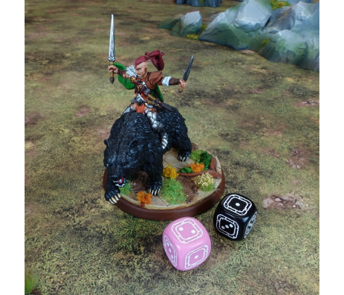 Набор кубиков Fortress Compact D6: Black&Pink (20 шт). Q WORKSHOP (STCB05)