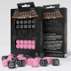 Набор кубиков Fortress Compact D6: Black&Pink (20 шт). Q WORKSHOP (STCB05)