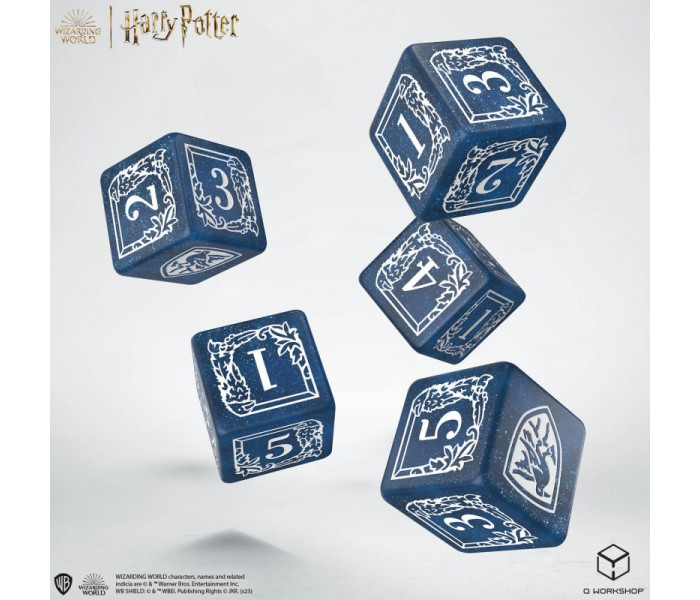 Набір кубиків Harry Potter. Ravenclaw. 5 х D6 Dice Set & Pouch. Q WORKSHOP (190142/2023/3/A/D6B)