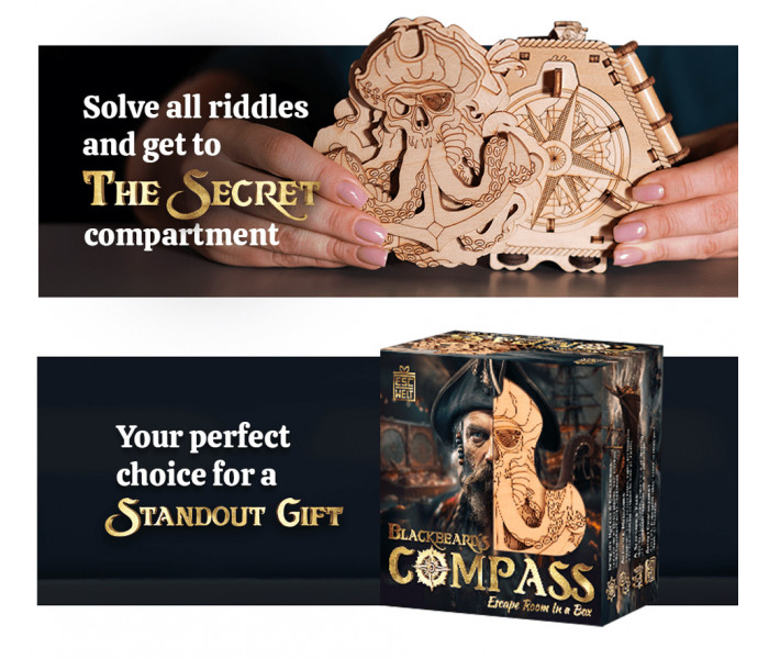 Головоломка квест-бокс Blackbeard’s Compass. EscapeWelt