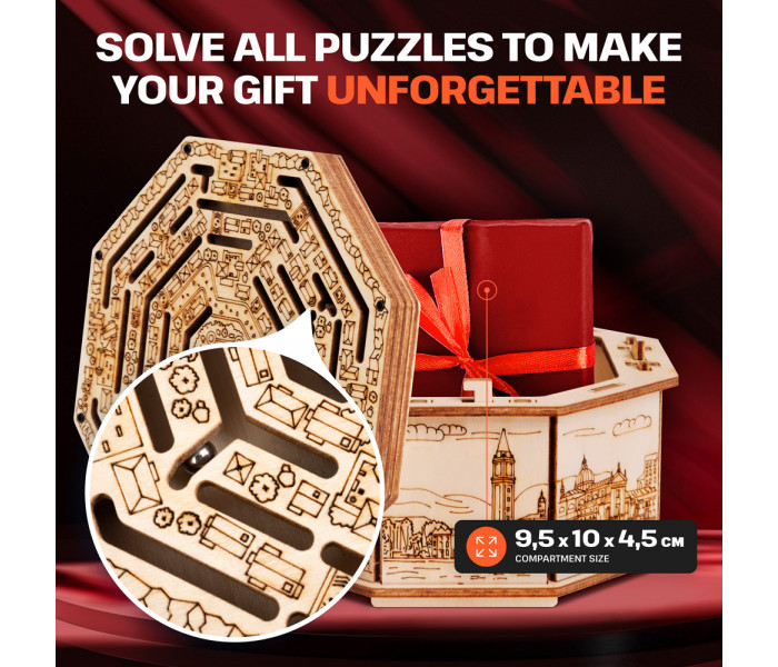 Квест бокс – коробка для подарунка "Secret Maze Box". EscapeWelt