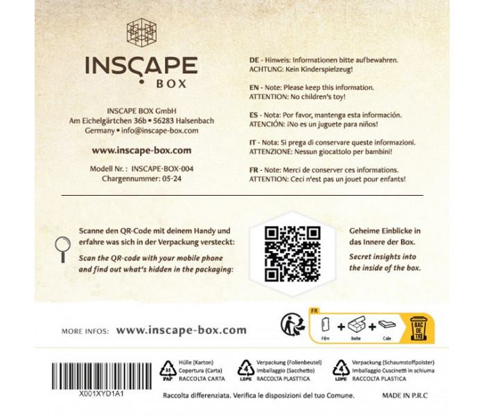Головоломка квест-бокс DaVinci’s Marvel. Inscape