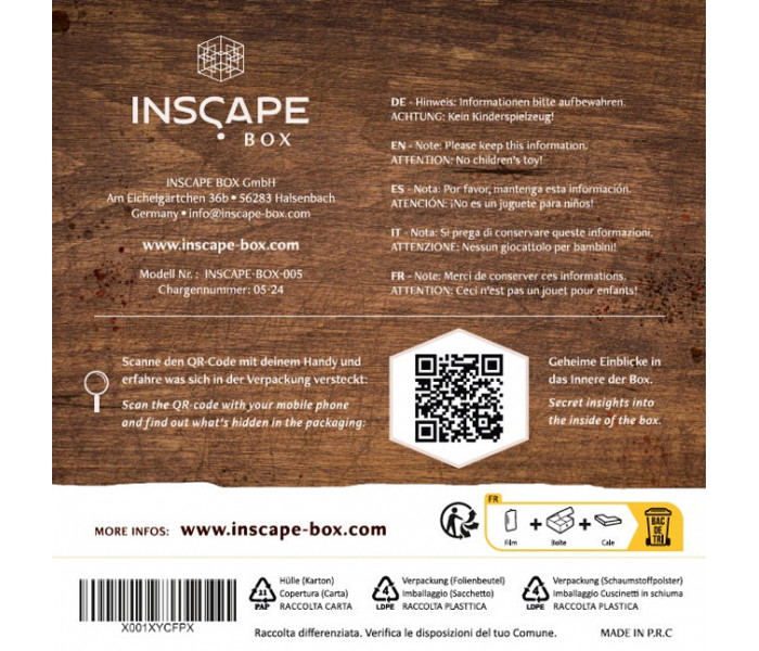 Головоломка квест-бокс Wild West Riddles. Inscape