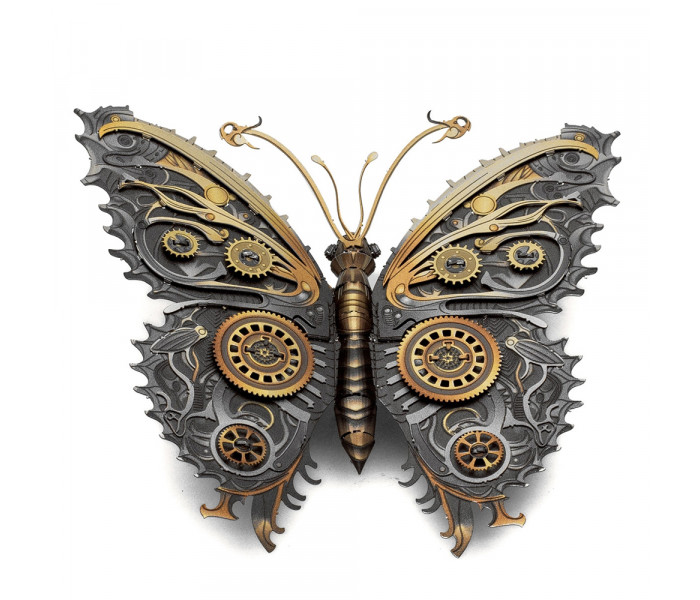 Металева збірна 3D модель Steampunk Butterfly, Metal Earth (ME1021)