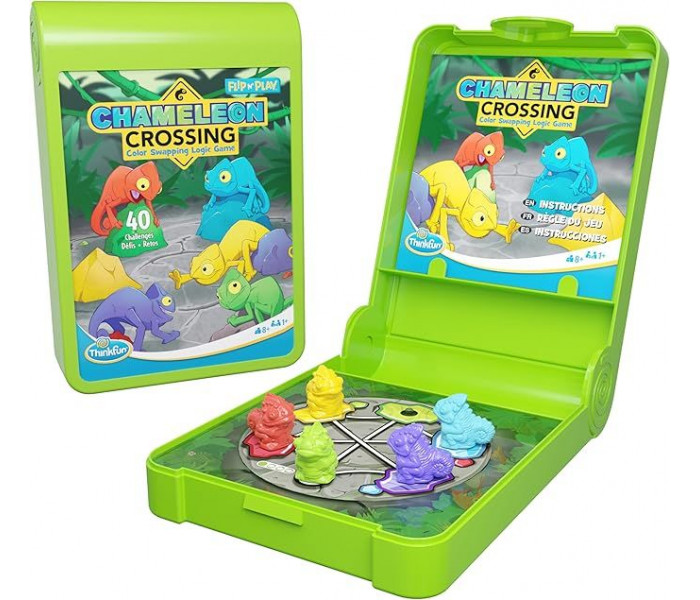 Дорожная головоломка Flip & Play Chameleon Crossing (Переправа хамелеонов). Thinkfun (76588)