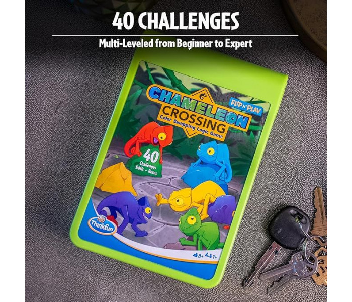 Дорожная головоломка Flip & Play Chameleon Crossing (Переправа хамелеонов). Thinkfun (76588)