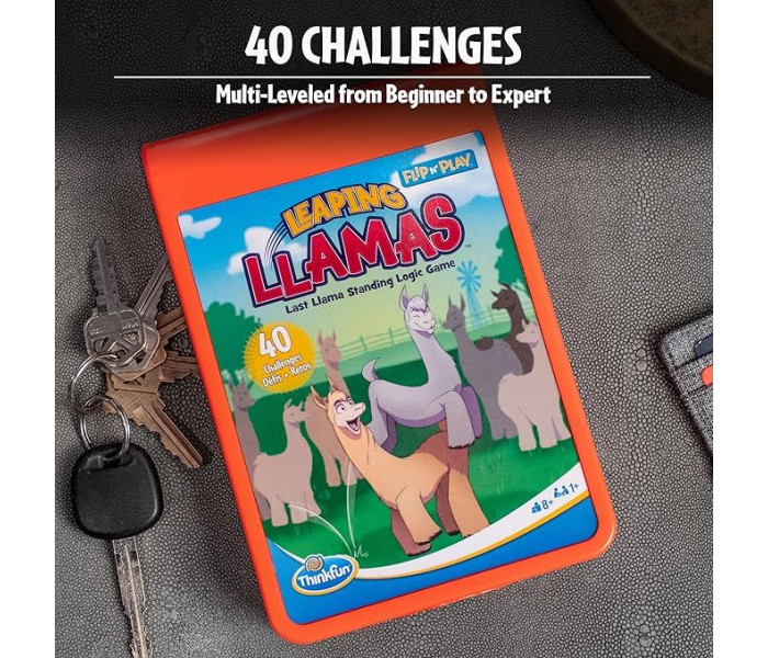 Дорожня головоломка Flip & Play Leaping Llamas (Стрибаючи лами). Thinkfun (76586)