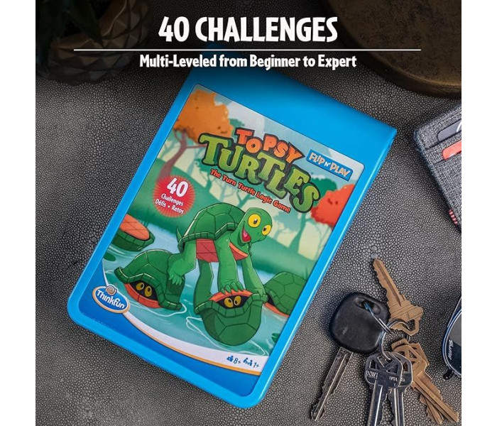 Дорожная головоломка Flip & Play Topsy Turtles (Черепашки). Thinkfun (76587)
