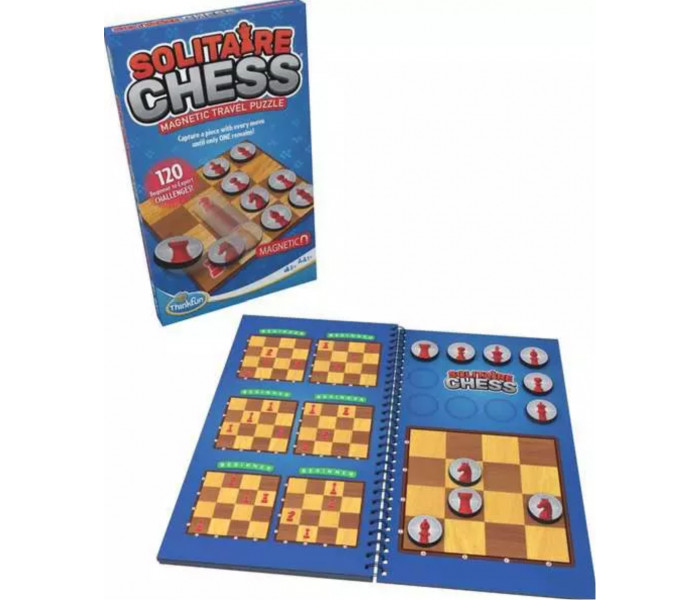Игра головоломка Solitaire Chess Travel (Шахматный пасьянс Дорожный). Thinkfun (76542)