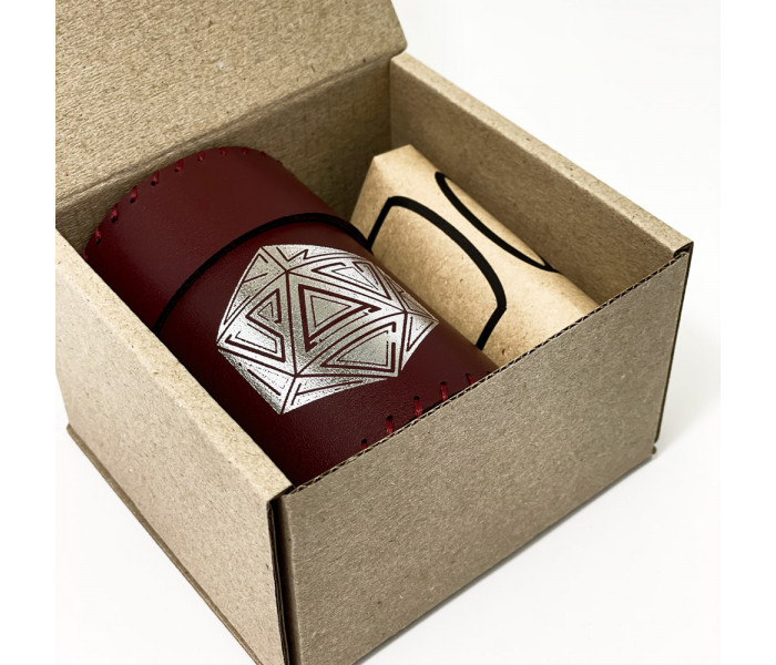 Чаша для гральних костей Dice-Print burgundy (pi-dc006)
