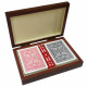 Подарункова коробка для 2 колод карт Poker size, МДФ