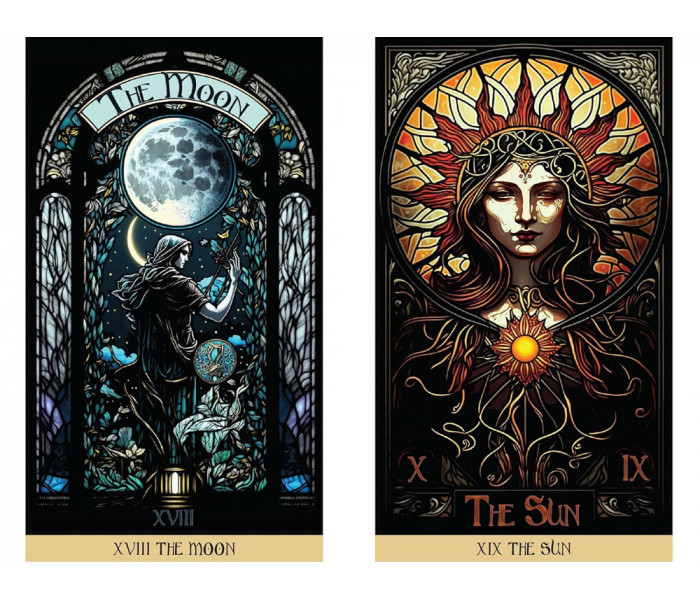 Таро Вітражів: Подорож освітлена Крізь Карти - The Stained Glass Tarot: An Illuminated Journey through the Cards. Destiny Books