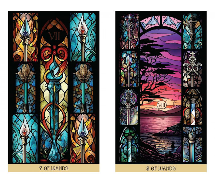 Таро Вітражів: Подорож освітлена Крізь Карти - The Stained Glass Tarot: An Illuminated Journey through the Cards. Destiny Books