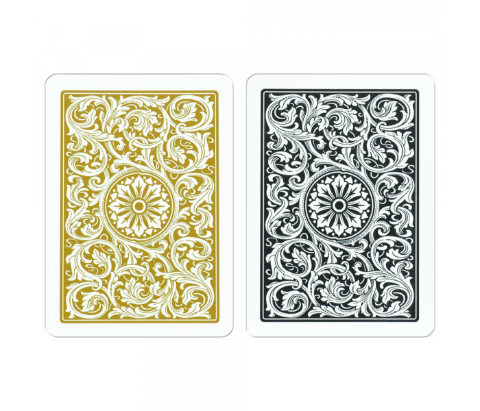 Карти Copag Elite 100% Plastic Double-deck Poker Size Jumbo Index (Black/Gold)