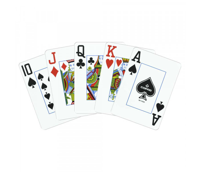 Карти Copag Elite 100% Plastic Double-deck Poker Size Jumbo Index (Black/Gold)