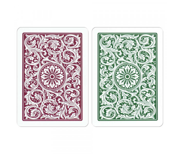 Карты Copag Elite 100% Plastic Double-deck Poker Size Jumbo Index (Burgundy/Green)