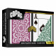 Карты Copag Elite 100% Plastic Double-deck Poker Size Jumbo Index (Burgundy/Green)