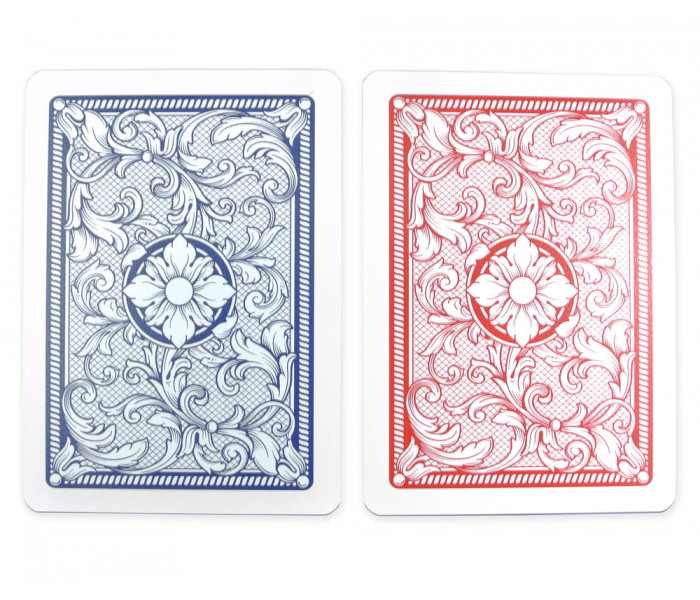 Карты Copag Legacy 4-Color 100% Plastic Double-deck Poker Size Jumbo Index (Blue/Red)