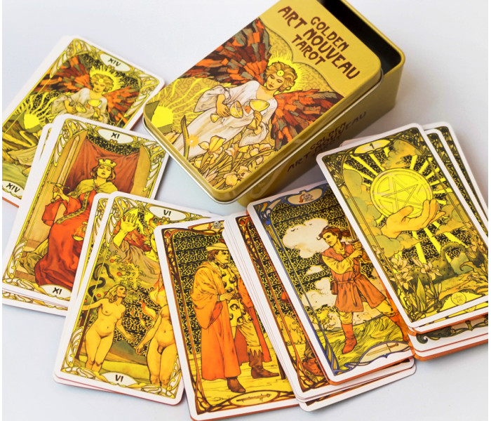 Таро Уейт Арт Нуво - Golden Art Nouveau Tarot in a tin. China (9420327)