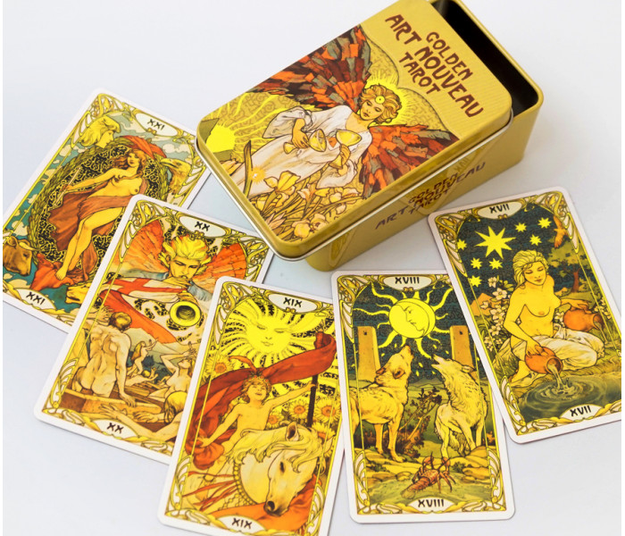 Таро Уейт Арт Нуво - Golden Art Nouveau Tarot in a tin. China (9420327)