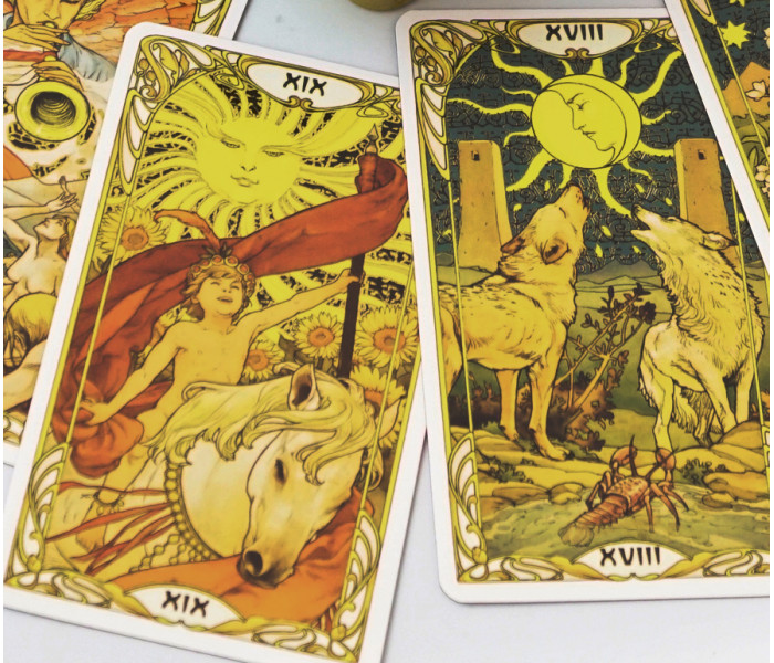 Таро Уейт Арт Нуво - Golden Art Nouveau Tarot in a tin. China (9420327)