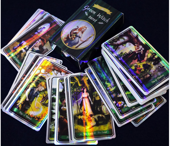 Таро Зеленої Відьми з голографічним напиленням - The Green Witch Holographic Tarot. China (9420225)