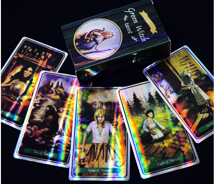 Таро Зеленої Відьми з голографічним напиленням - The Green Witch Holographic Tarot. China (9420225)