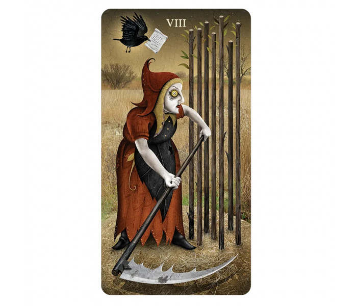 Безрамкове Міні Таро Божевільного Місяця - Deviant Moon Tarot Borderless Miniature Edition. US Games Systems
