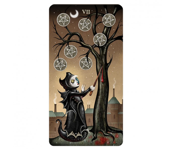 Безрамкове Міні Таро Божевільного Місяця - Deviant Moon Tarot Borderless Miniature Edition. US Games Systems