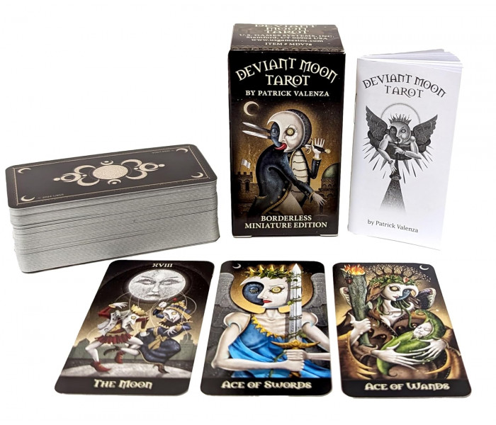 Безрамкове Міні Таро Божевільного Місяця - Deviant Moon Tarot Borderless Miniature Edition. US Games Systems