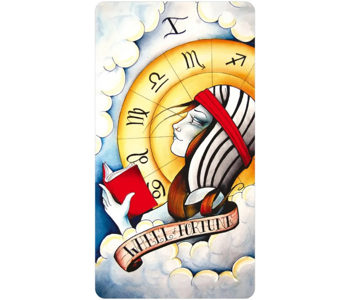 Безрамкове Міні Таро Восьми Монет – Eight Coins Tattoo Tarot Borderless Miniature Edition. US Games Systems