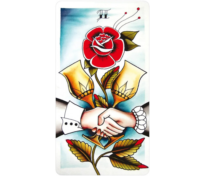 Безрамкове Міні Таро Восьми Монет – Eight Coins Tattoo Tarot Borderless Miniature Edition. US Games Systems