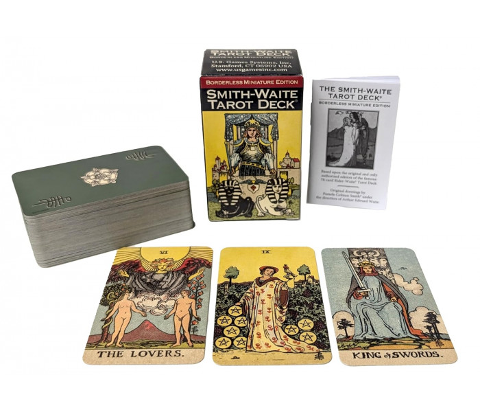 Безрамочное Мини Таро Смита-Уэйта - Smith-Waite Tarot Deck Borderless Mini Edition. US Games Systems