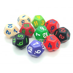 Кубик RPG D12 Classic (1 шт). Q WORKSHOP (QWCD12)