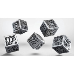 Набір кубиків Metal Steampunk D6 (5шт). Q WORKSHOP (56MST01)