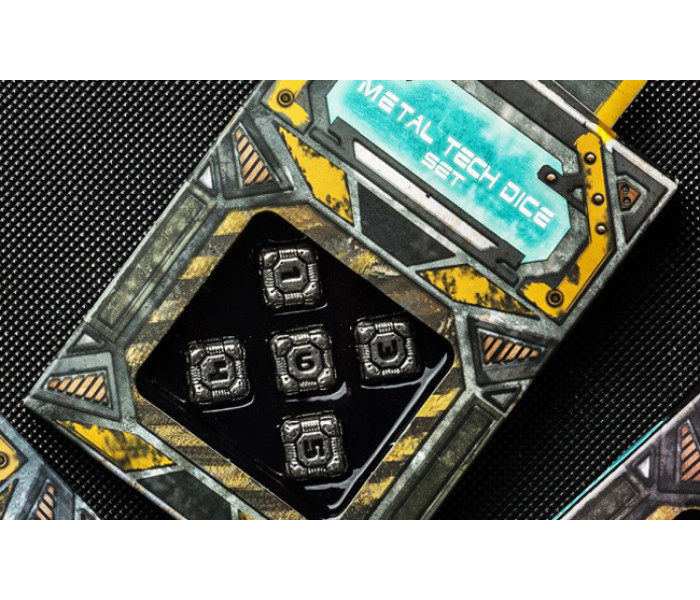 Набір кубиків Metal Tech D6 (5шт). Q WORKSHOP (56MTE01)