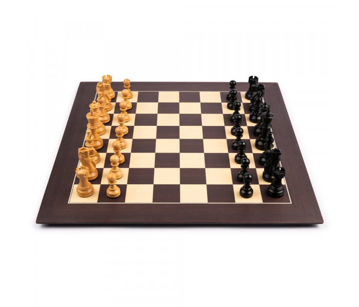 Шахматы Ferrer Wengue Barcelona Deluxe, 50 см, Венге, Самшит (S113050+P113695)