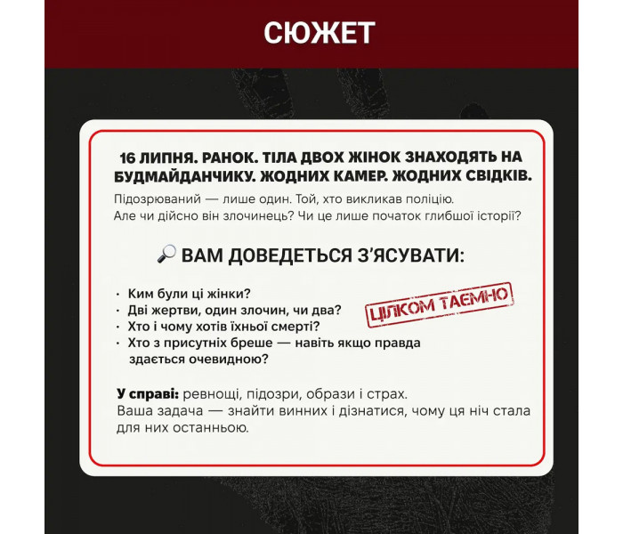 Настольная игра Нерозкриті справи №3. Memo Games