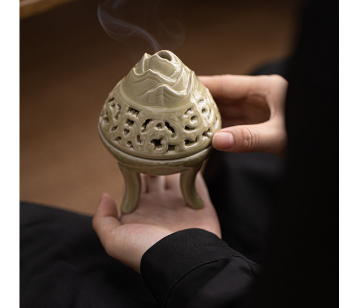 Аромакурильница Вулкан из селадоновой керамики (9150661)