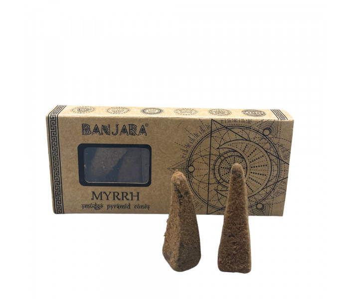 Аромаконусы-пирамидки Banjara. Мирра - Smudge Pyramid Cones - Myrrh Banjara. AW Gifts