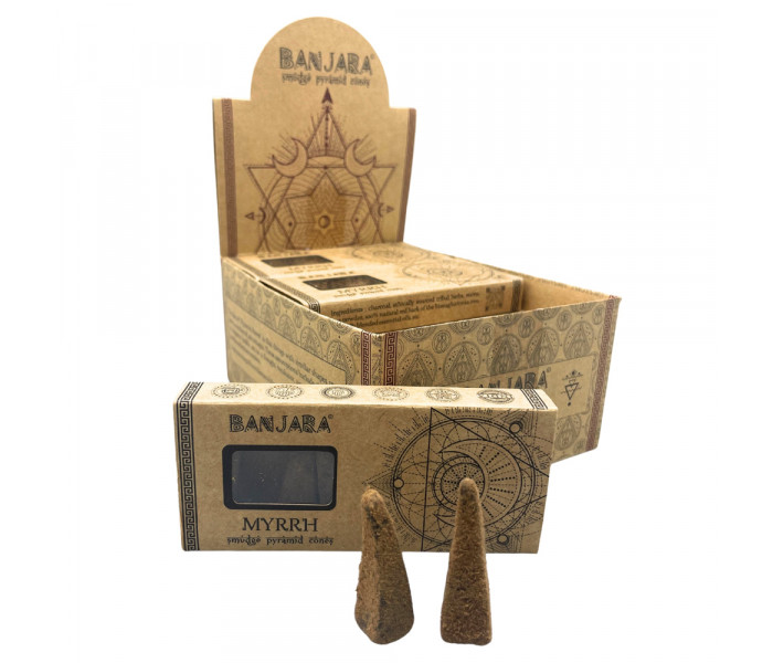 Аромаконусы-пирамидки Banjara. Мирра - Smudge Pyramid Cones - Myrrh Banjara. AW Gifts