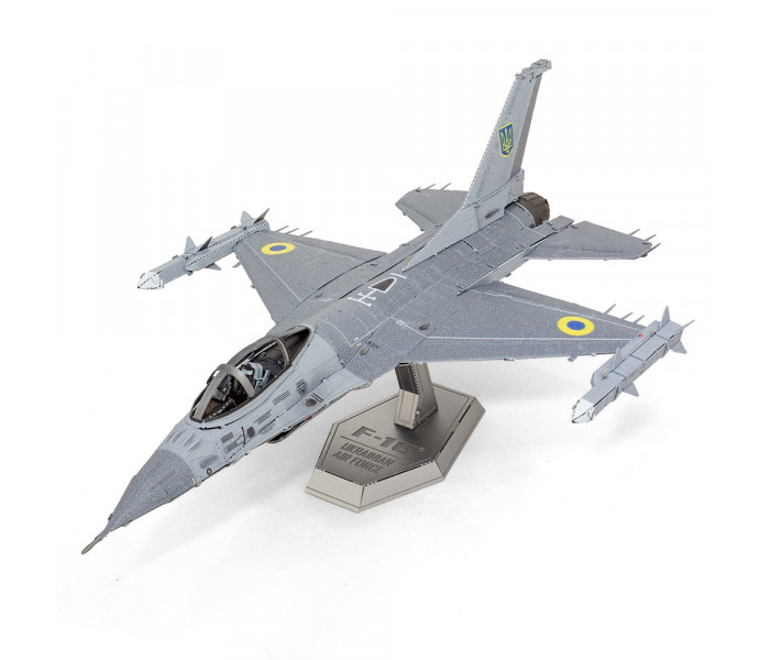 Металлическая сборная модель F-16 Fighting Falcon Ukrainian Air Force. Metal Earth (ME1046U)